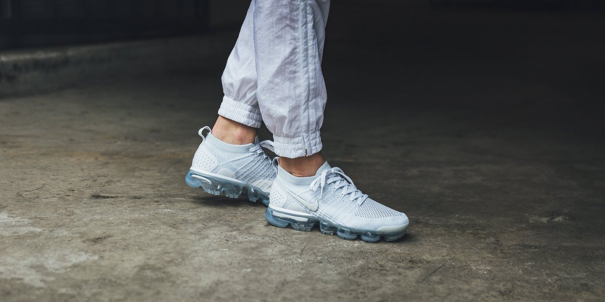 2018 Nike Air VaporMax Flyknit 2.0 All White Cheap Sale cngof