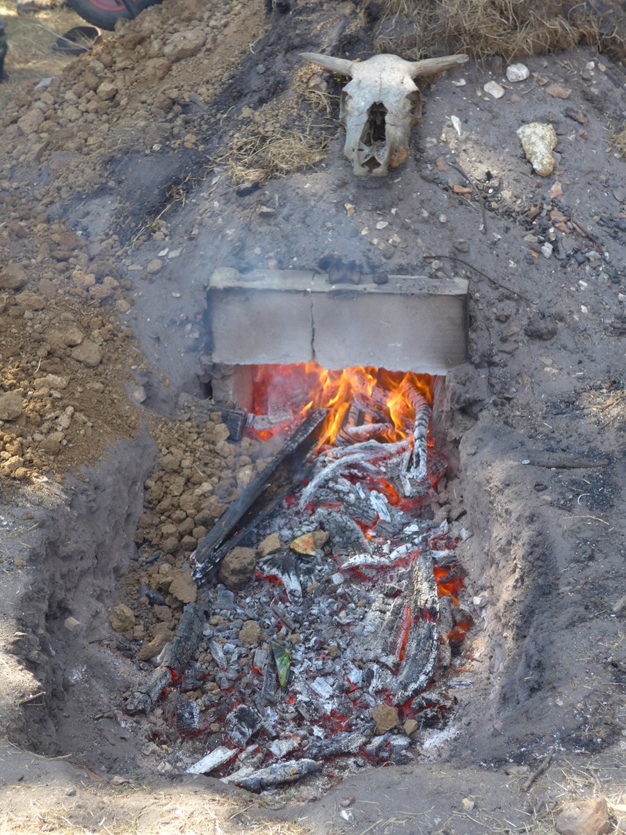 Durotrigesdig's tweet photo. Have to say that Derek and Phil's working reconstruction pottery kiln @place_project has a certain Dantesque quality to it.... https://t.co/wbB4jSgKi1