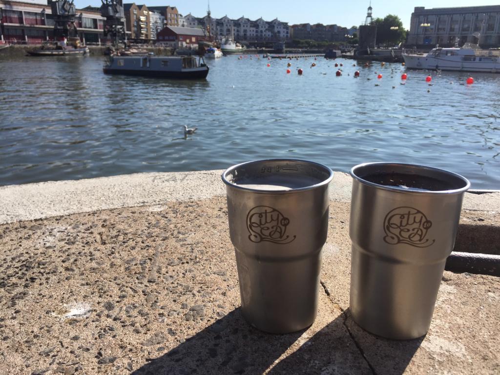 zerogreen17's tweet photo. Enjoying the sun @ArnolfiniCafe with our @CitytoSeaBrist pint glasses #zerogreen #zerowaste #lovingthesun https://t.co/ceYH6K8qgm