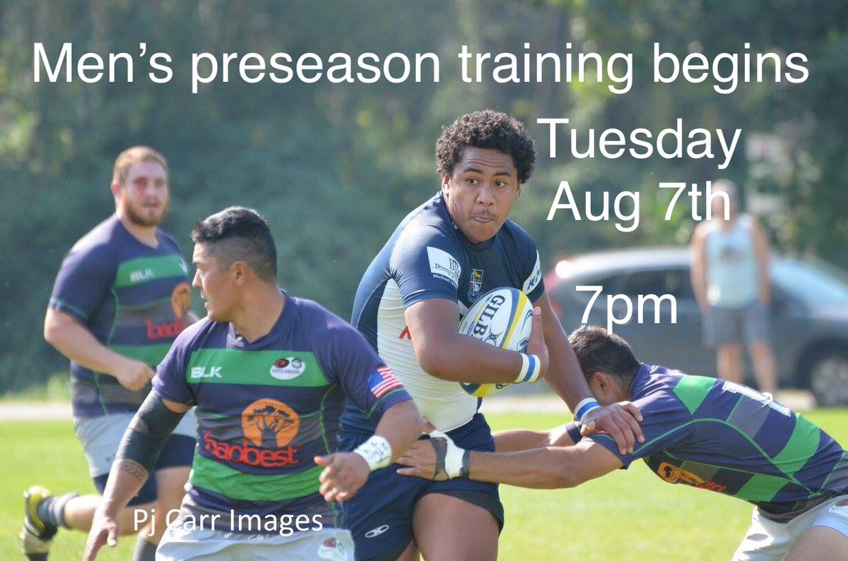 The BLRC Men begin their 2018/2019 Preseason training at 7pm on Tuesday Aug 7th on the BLRC pitches! 3760 Sperling Ave. New players welcome! <a href="/BCRugbyNews/">BC Rugby News</a> <a href="/bcrugbyunion/">BC Rugby</a>