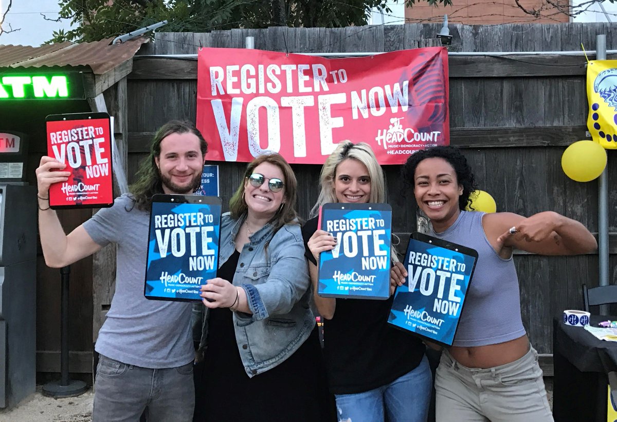 HeadCountOrg's tweet image. Tonight (7/8) you can #RegisterToVote with us at these shows:

Vans Warped Tour - @NRGpark
Fantastic Negrito - @HOBDallas
Tedeschi Trucks Band - @XfinityCenter
Live in Lincoln Park - @LiveInLP
Unknown Mortal Orchestra - @VarPlayhouse
Dark Star Orchestra - @RedRocksCO