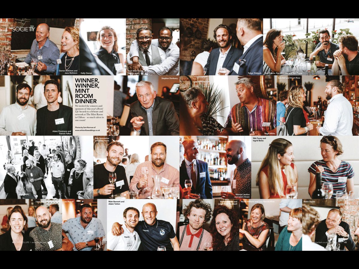 One of the bonuses of the <a href="/BristolLifeAwds/">Bristol Life Awards</a> is seeing all our winners networking at the Winners’ Dinner - held this year at <a href="/TheMintRoom/">The Mint Room</a>
