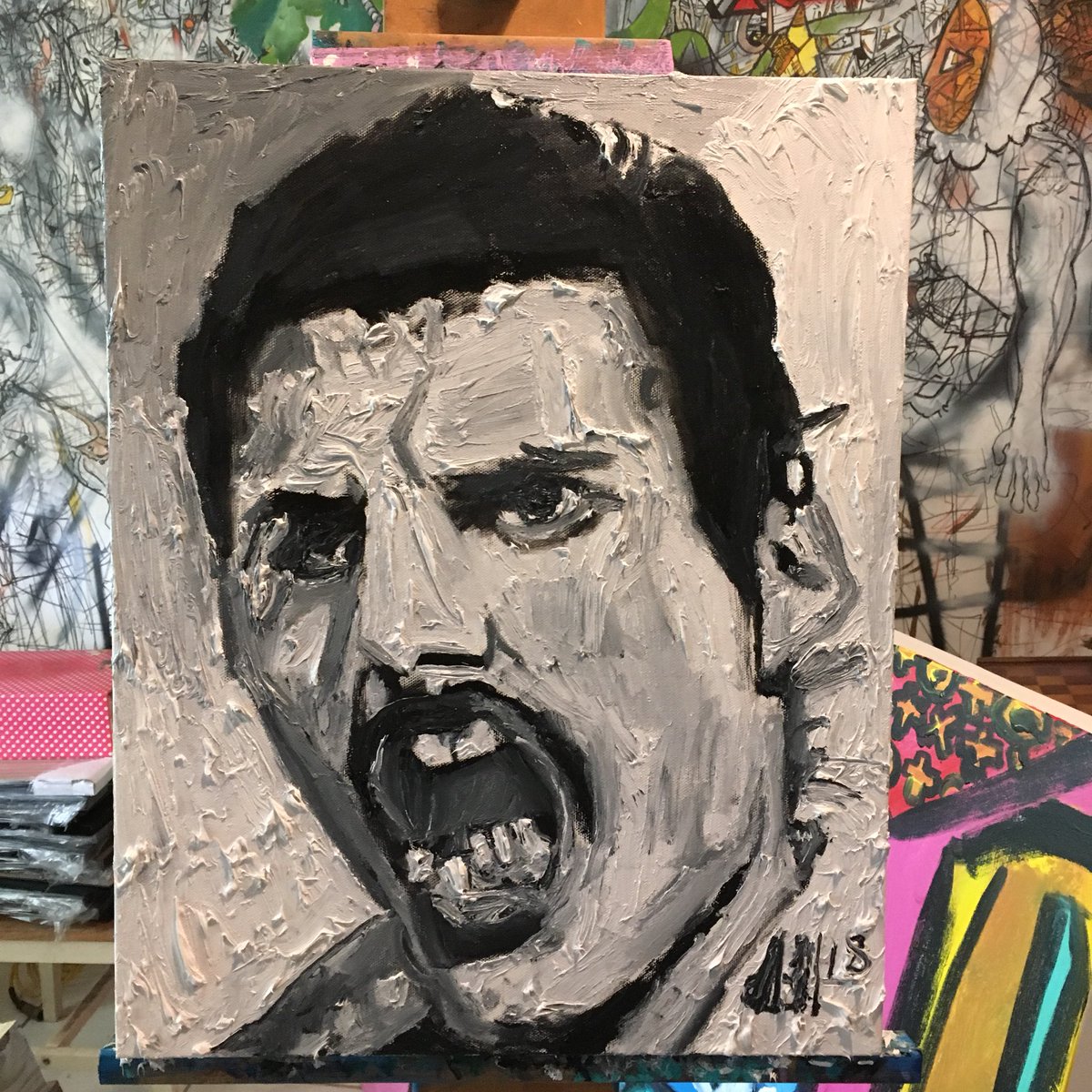PoetAlanHaider's tweet photo. 2018 #impasto oil on canvas 16”x20” and 20”x16”
$350 each free shipping
#BobMarley #FreddieMercury #AnthonyBourdain 
#fineart #portrait #artforsale https://t.co/LTjQMEf5nx
