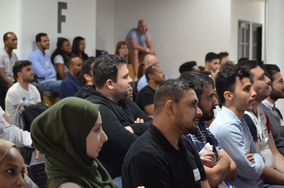 CodeYourFuture's tweet photo. We finished our #cyfsummit2018 last week @FederationMCR and we are still inspired by our wonderful community from three cities and our group of volunteers &amp; students. We were happy to host @buzzinbee3 and thank sponsors @thoughtworks @skyscanner @Cititec #T4GCodeYrFuture https://t.co/TRX5qOGGuM