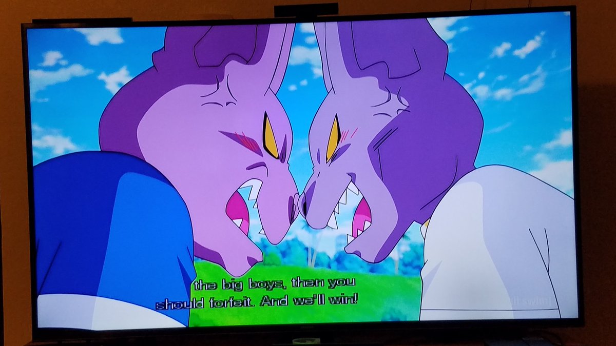 oldskoolking87's tweet photo. @MrJasonDouglas Batter up Z Fighters!⚾️It's #TeamBeerus vs #TeamChampa in a baseball game!⚾️Both team managers are disqualified for malicious behavior but Yamcha just made it on the home plate to win the game!✊We're on episode 71 on #Toonami next week #DragonBallSuper https://t.co/xb437VLMMk