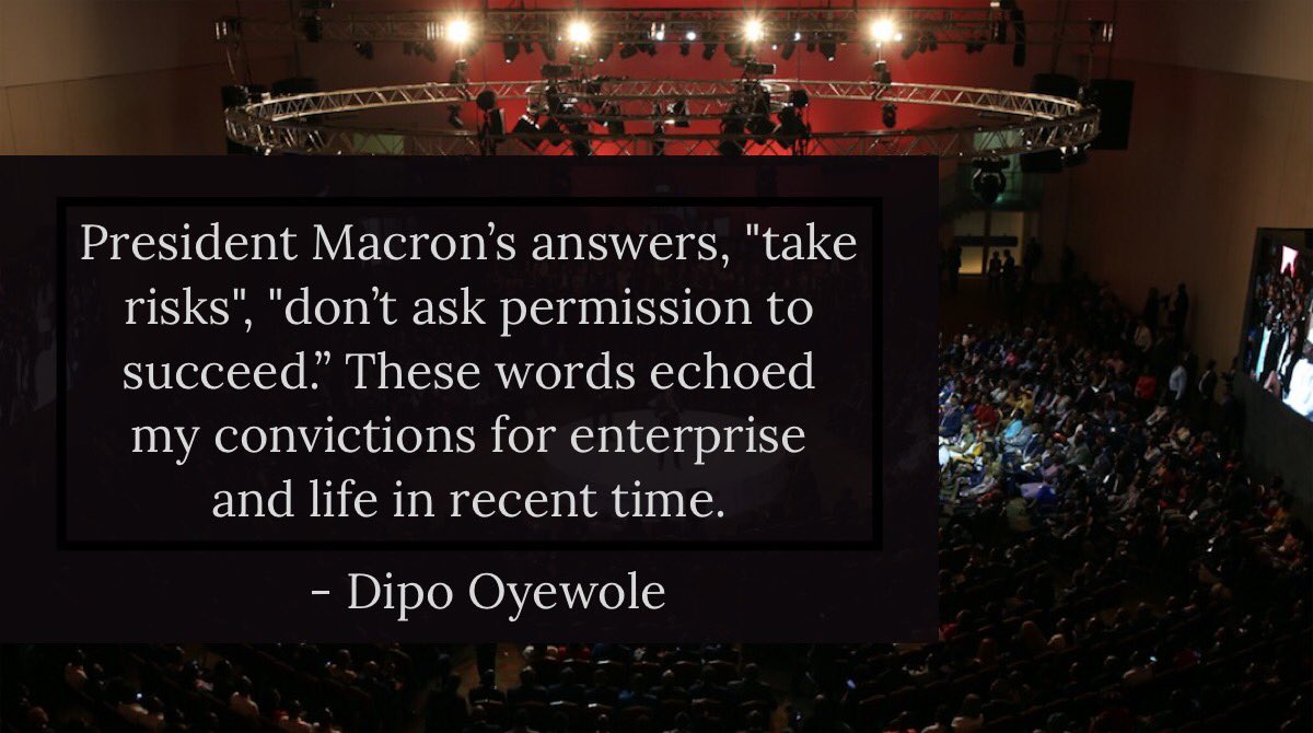 TonyElumeluFDN's tweet photo. #MacronAtTEF https://t.co/C3SVCEto1I