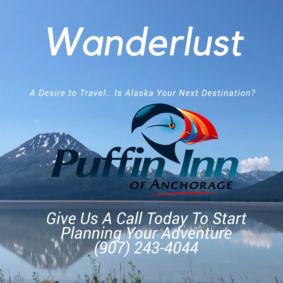 Puffin_Inn's tweet photo. Planning on coming to Alaska and need a place to stay in Anchorage? We got you covered!

>FREE WI-FI
>FREE AIRPORT SHUTTLE SERVICE 24/7
>FREE CONTINENTAL BREAKFAST

Call Today or Check Out Our Website!
https://t.co/yUYmDxJXsl
(907)243-4044 https://t.co/lJu88HuvkQ