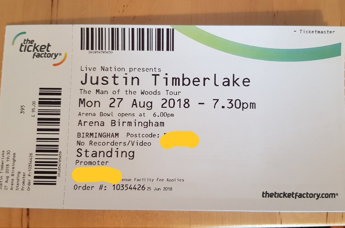 _RhiRhii's tweet photo. 1 x standing ticket for Justin Timberlake in Birmingham on Monday 27th August for sale. Message me for details https://t.co/s1VOs0YFkY
