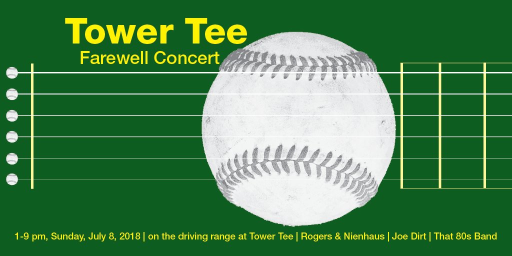 TowerTeeBatting's tweet photo. BULLETIN: Tower Tee Farewell Concert. Just a reminder. The regular Tower Tee lot is for reserved parking only. PLEASE FOLLOW THE SIGNS TO GOLF COURSE PARKING. Gates open at noon! #STLCards #STL https://t.co/DRoHmISkNg
