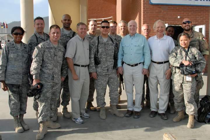 TomPorterDC's tweet image. Facebook remind me that I celebrated #IndependenceDay 2010 in Afghanistan. @SenJohnMcCain used to celebrate the holiday on the road, too, with troops. He and Sens. Graham and Lieberman joined my media team and me for a press conference to discuss the trip.