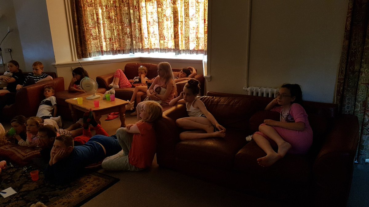 TAMissRitchie's tweet photo. Relaxing on our last night with a movie. I think we will all sleep well tonight. @GrasmereAcademy @GASquirrels https://t.co/70UxxgQuHo