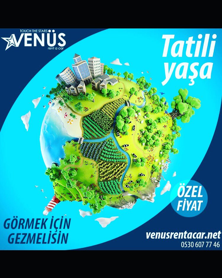 Tatil keyfinizi yarıda bırakmayın,VENÜS araç kiralama ve Tur hizmetleri ile Tatilinizi daha keyifli hale getirin.
venusrentacar.net
ordukiralikarac.com
Rezervasyon Tel:05306077746
