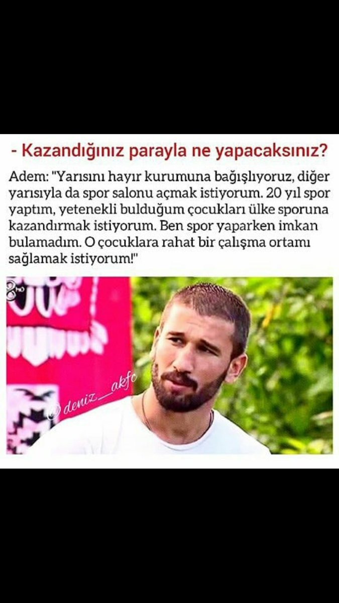 Kimse bu adamın merhametini adamlığını sorgulamasın altında kalır .
<a href="/adem_kilicci/">Adem Kılıçcı</a>  😍
#akfc