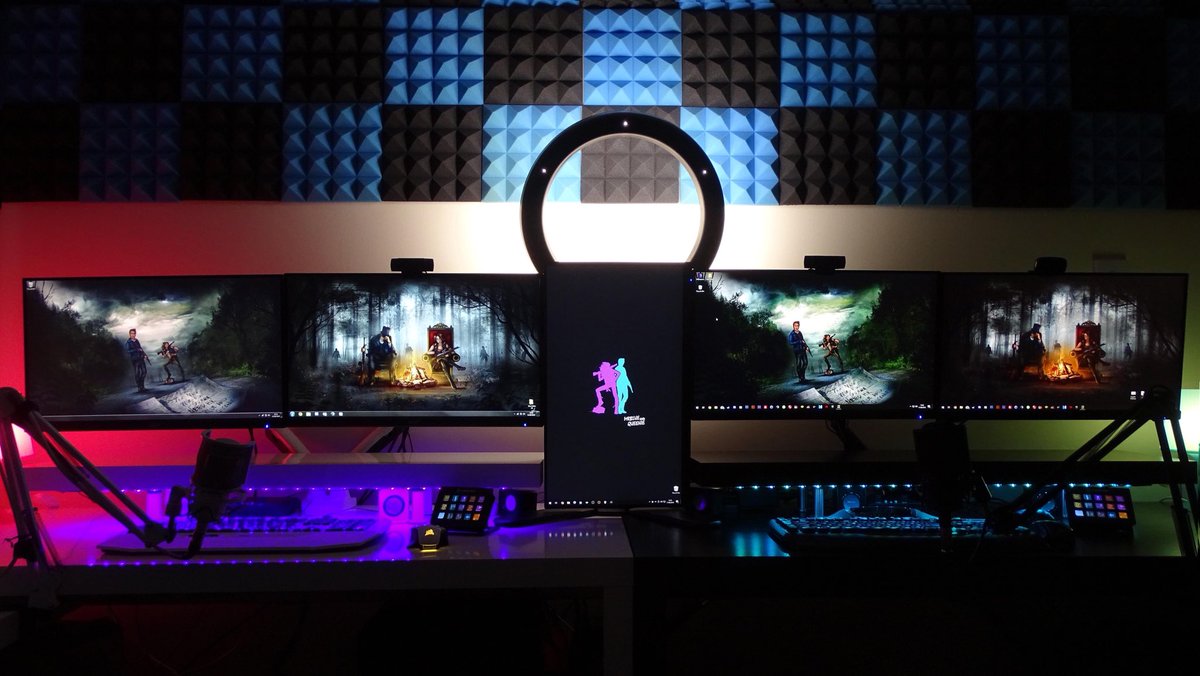 PcsToday's tweet photo. His and her costumes, his and her bathrooms, now #hisandher #streaming #setup! By MrBlueandQueenie on @Reddit

#ultrawide #pc #pcbuild #pcsetup #keyboard #mouse #pcgaming #pcmasterrace #couplegoals #couples #couplegames https://t.co/8gb7gX6FSX