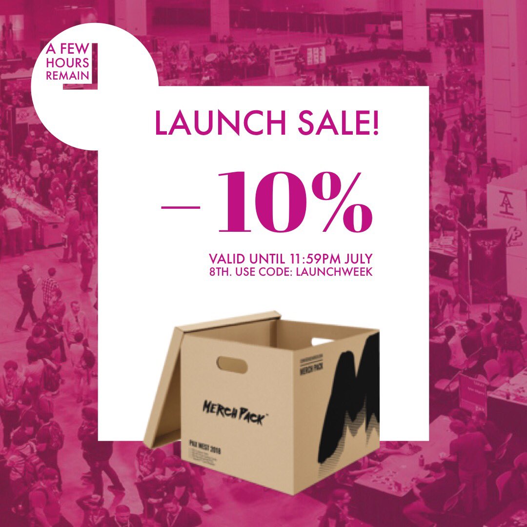 ConferenceMerch's tweet image. You’ve only got a few hours left to take advantage of our launch week savings! Don’t wait until the last minute and pay rush charges for #paxwest!  Make your booth work for you! #gamedev #IndieGameDev