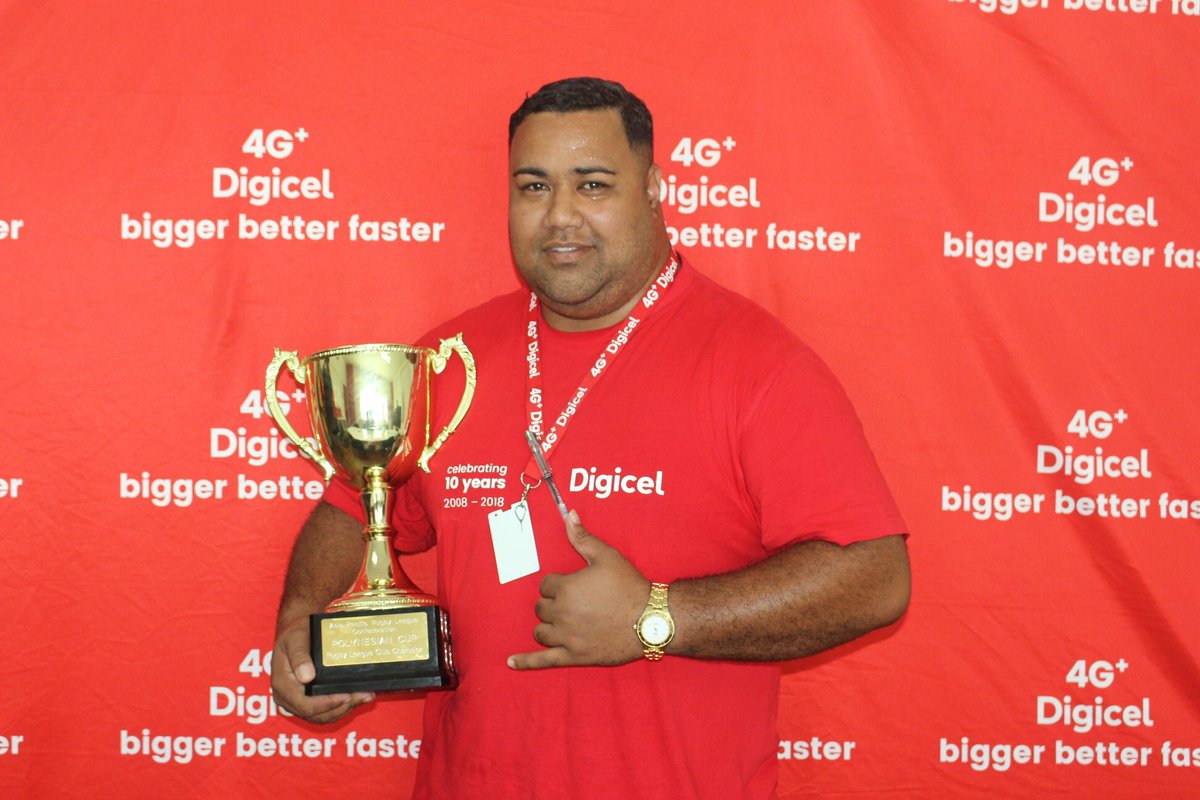 DigicelTO's tweet image. Congratulations again to the Mu&apos;a Rugby League Team that represented Tonga at the Polynesian Cup in Samoa earlier. The team visited the Digicel office this morning. 
#TeamDigicel #DigicelTonga #YourDataNetwork #RugbyLeague #PolynesianCup