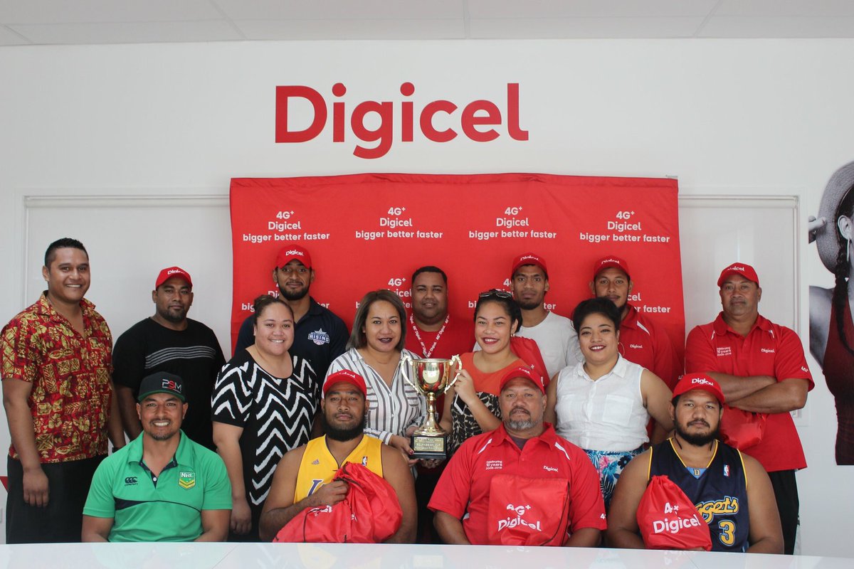 DigicelTO's tweet image. Congratulations again to the Mu&apos;a Rugby League Team that represented Tonga at the Polynesian Cup in Samoa earlier. The team visited the Digicel office this morning. 
#TeamDigicel #DigicelTonga #YourDataNetwork #RugbyLeague #PolynesianCup