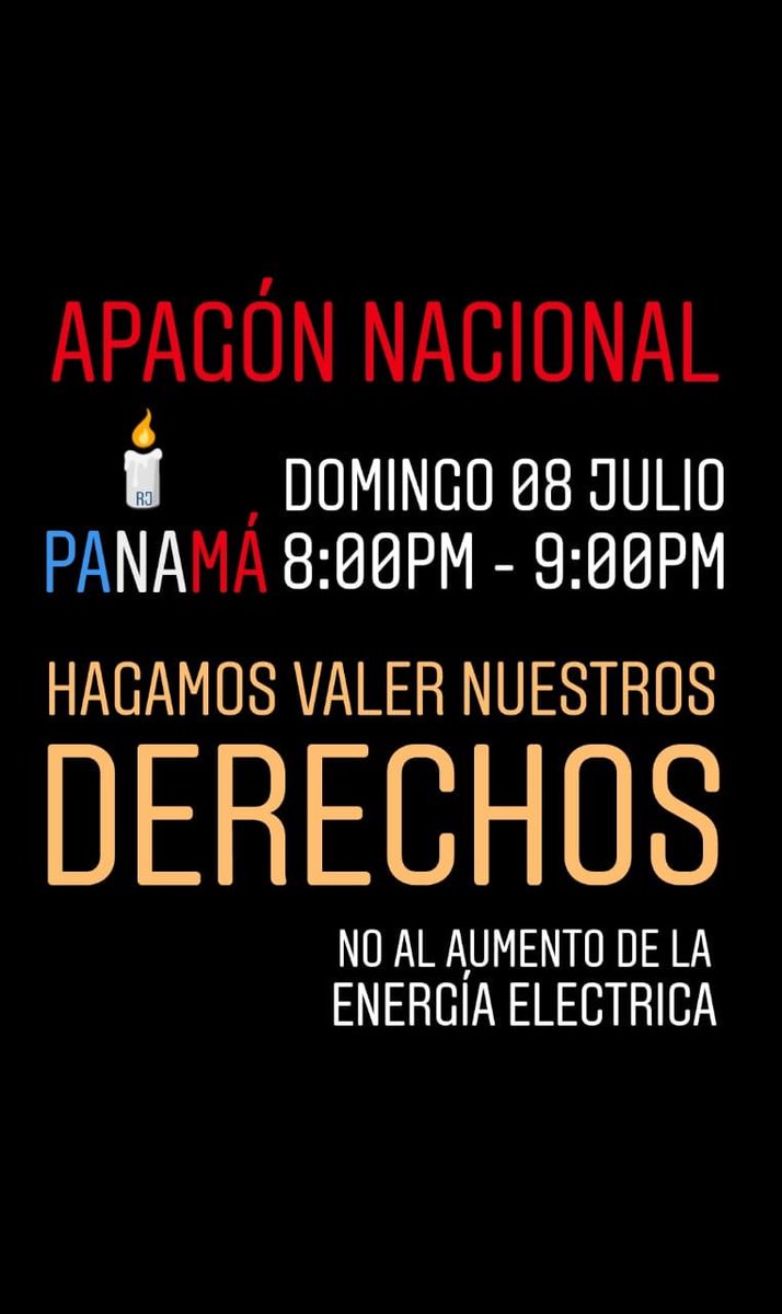 Yo me sumo al llamado hecho por algunos sectores de la sociedad de apagar hoy la luz en mi casa de 8 a 9 pm en señal de protesta por el aumento inconsulto de la luz. ¿Y TÚ TE SUMAS?