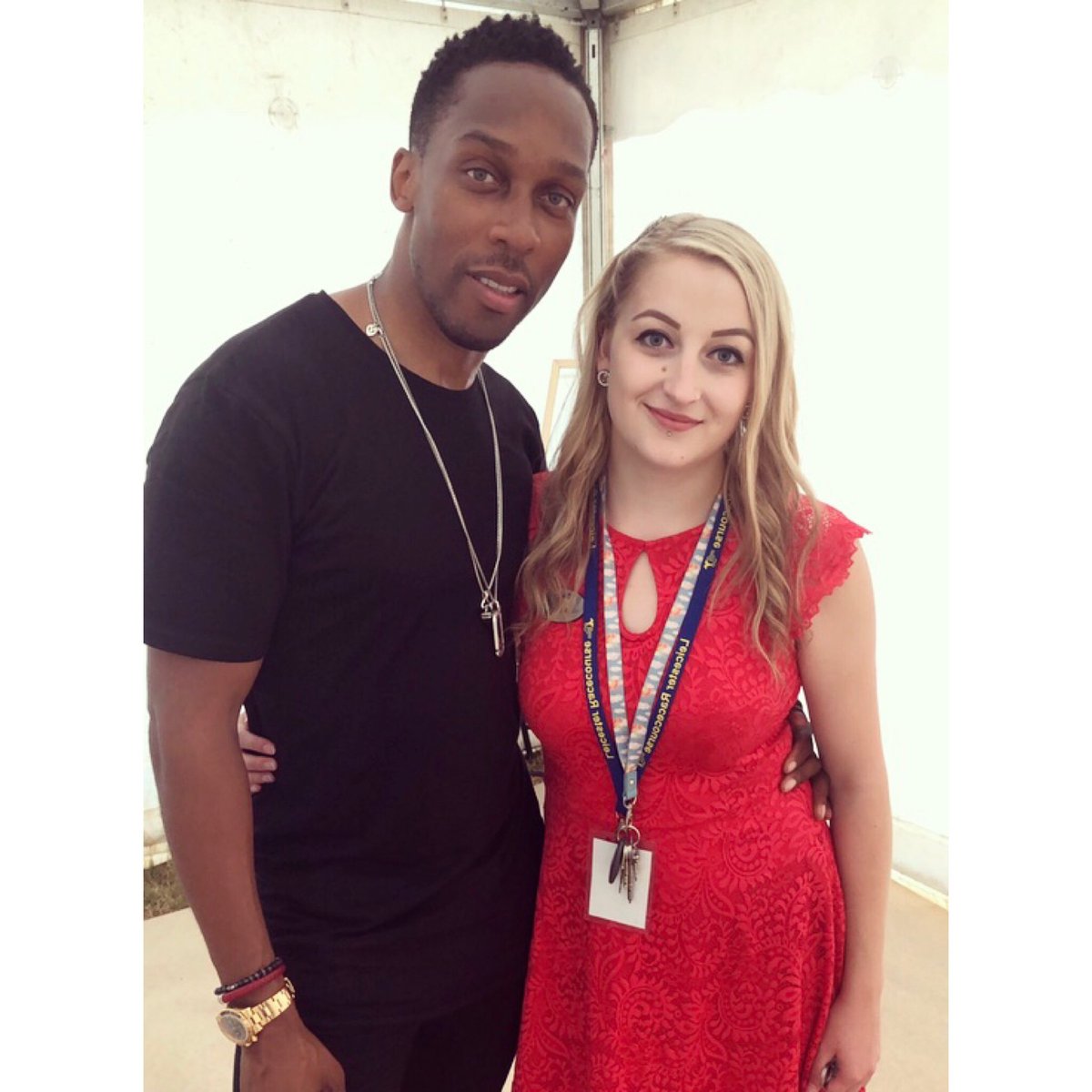 Lovely to see @Lemar again! Perks of the job 😁👌🏼 #leicesterracecourse #leicesterladiesday