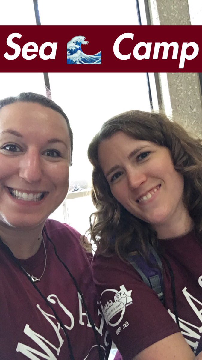 BMMShallin's tweet photo. Laura Lee and I made it to Sea Camp for our third year as counselors! We are doing Biology of Sea Turtles this year. We are hoping to see a hatchling release later this week! Eeek! https://t.co/aZiwBnIphK