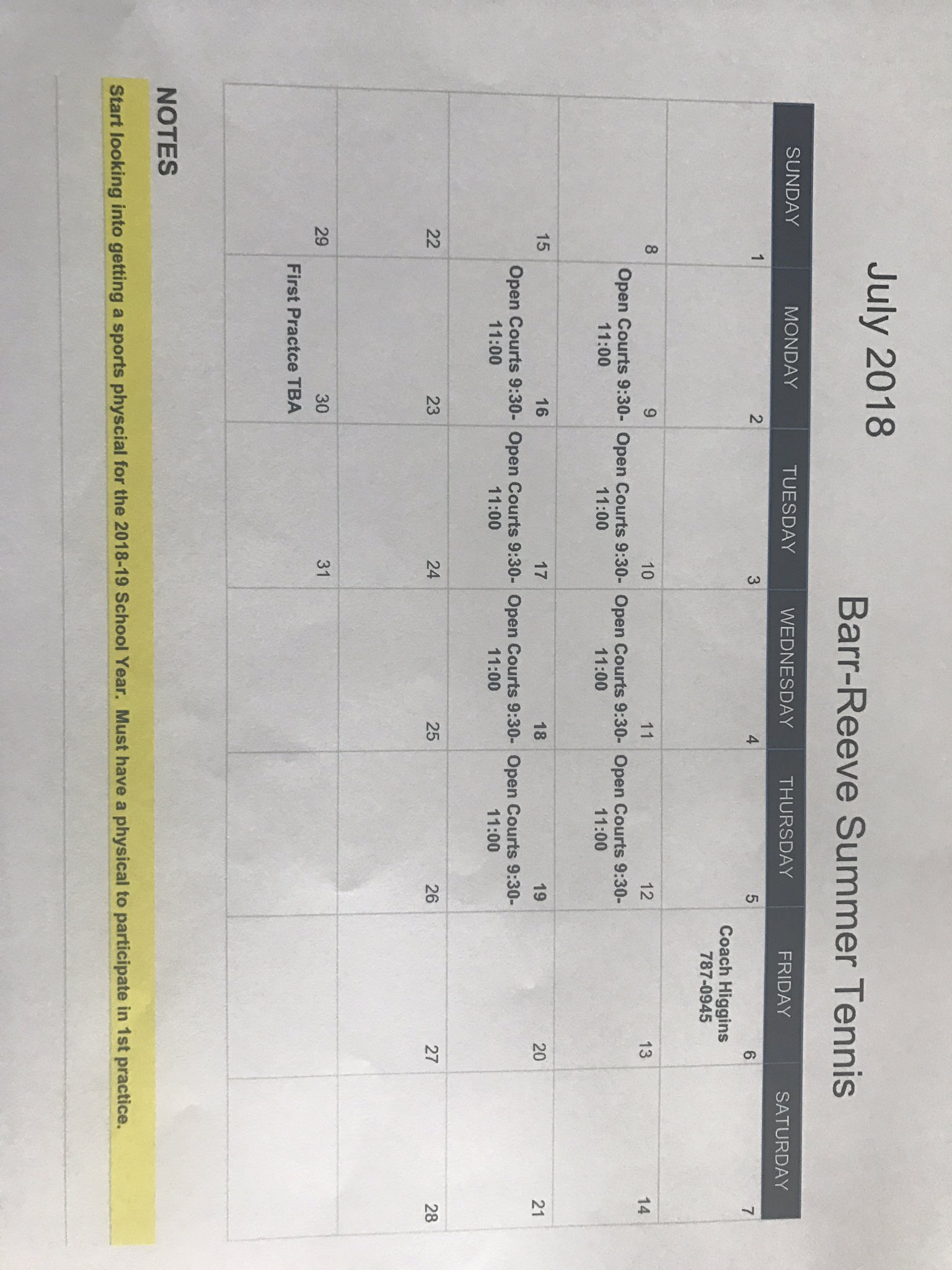 Barr Reeve Calendar 2025