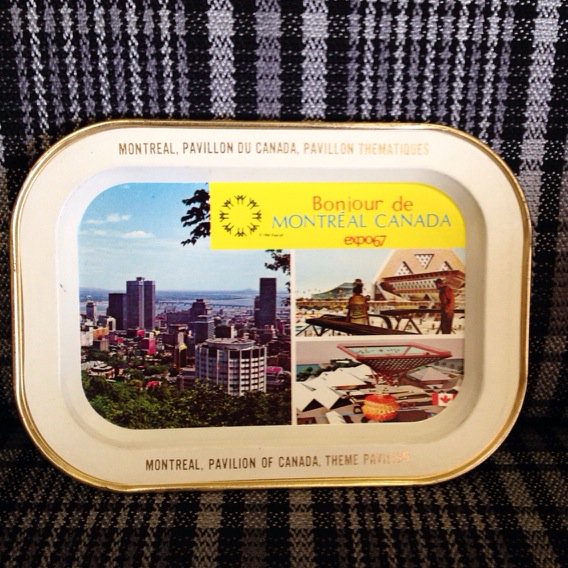 #expo67 metal tray #vintage souvenir from the worlds fair in #Montreal #collectibles #midcenturymodernism