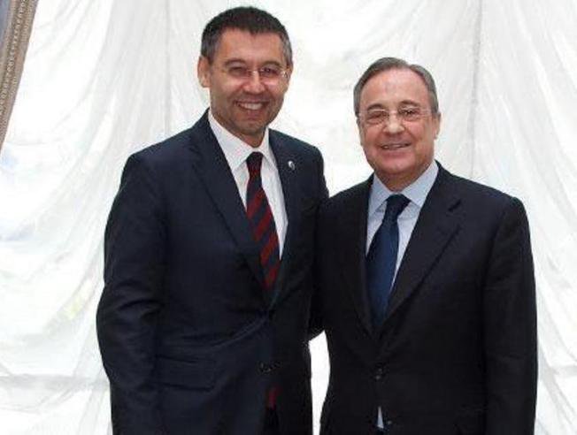 FonsiLoaiza's tweet photo. Florentino elogia a Bartomeu: "Es buen presidente". Con él 4 Champions para el RM y su filial Cobra hace negocios con su empresa Adelte, número 1 en el mercado asiático. https://t.co/P3r5OLD3xp