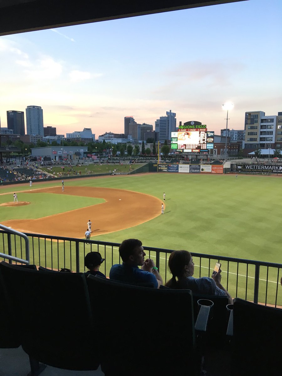 Trekskr's tweet photo. Live in B’ham but I am a diehard Braves fan so of course I am at Barons game rooting for @mbraves https://t.co/viT9HcjE93