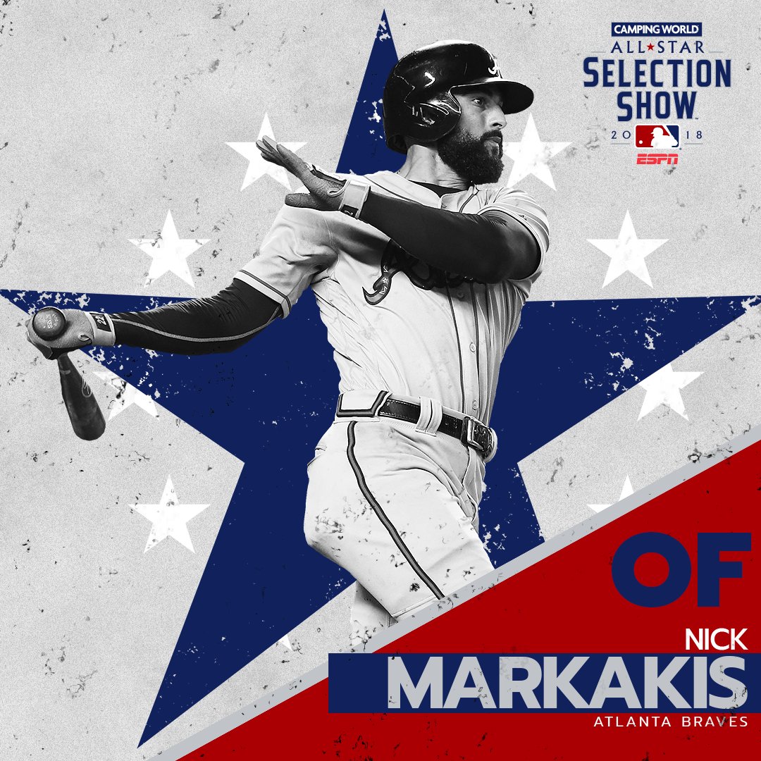 Nick Markakis is good, and people are recognizing. You voted him in as a starting OF for the National League.