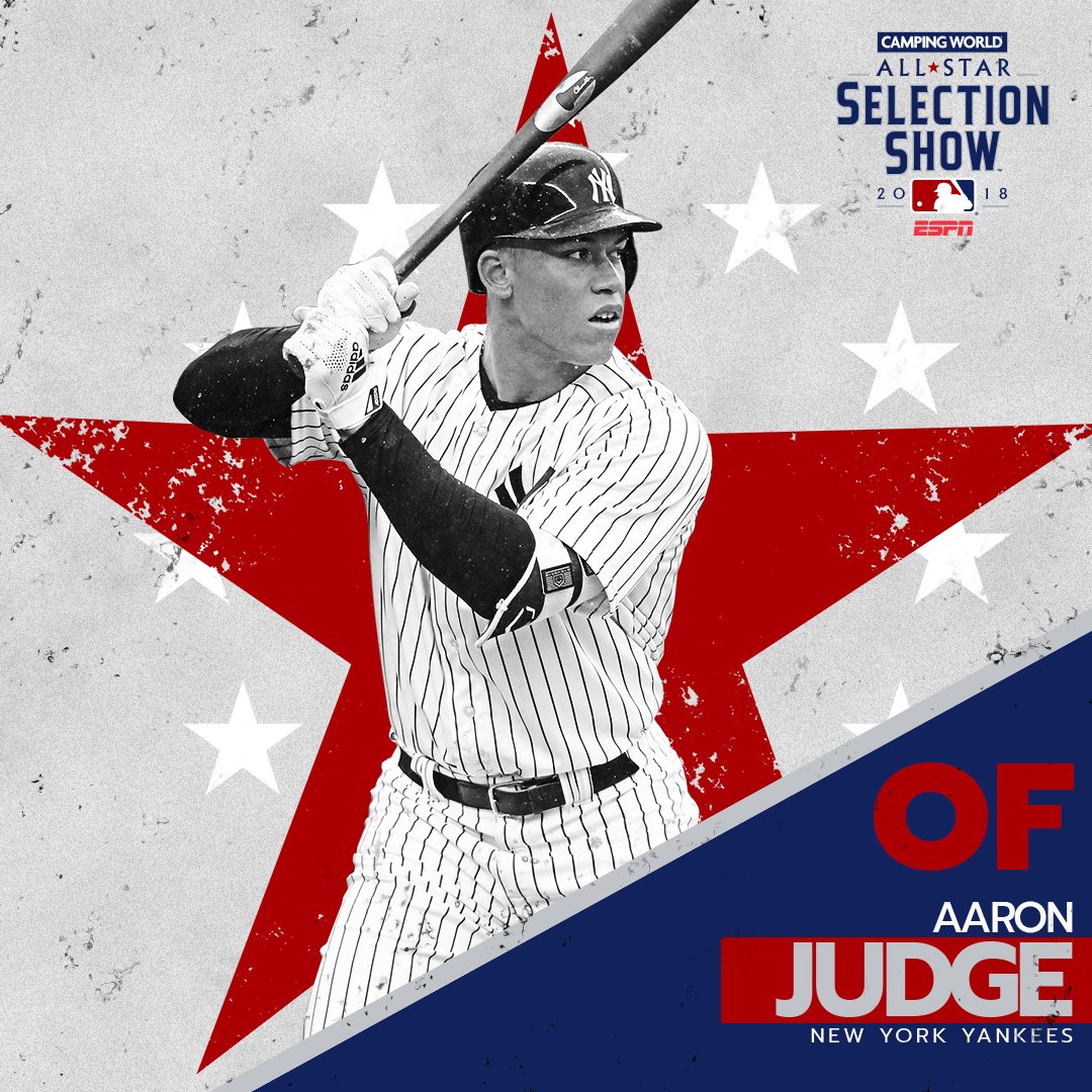 MLB (@mlb) on Twitter photo #AllRise for the All-Star.
<a href="/TheJudge44/">Aaron Judge</a> is a starting AL outfielder for the 2nd straight season. #AllRise for the All-Star.
<a href="/TheJudge44/">Aaron Judge</a> is a starting AL outfielder for the 2nd straight season.