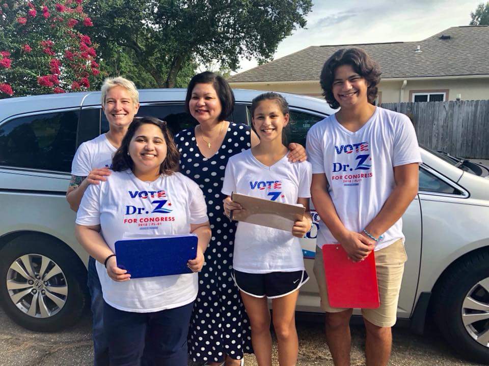 DrJMZimmerman's tweet photo. It was great canvassing and meeting our neighbors in Pace! Team Z is on fire! If you are interested volunteering with us to canvass, please let us know! #TogetherWeRise #YourVoteMatters #VoteAugust28 #CanvassingAdventures https://t.co/W9BA0mK6uN
