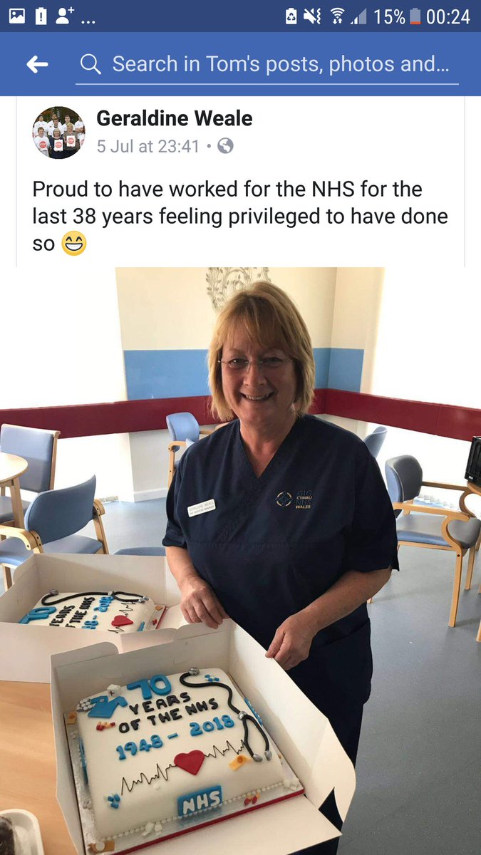tom_weale's tweet photo. Don't think anyone works harder than my mum! Brilliant women who has worked immensely hard in her job as a nurse and a mother! 
The only bad thing I can say is she cares too much about her patients and her job! #nhs70 #NHS70Birthday #NHSVoices #nhsfrontline #NHSCymru70 https://t.co/GXg1zndCLb