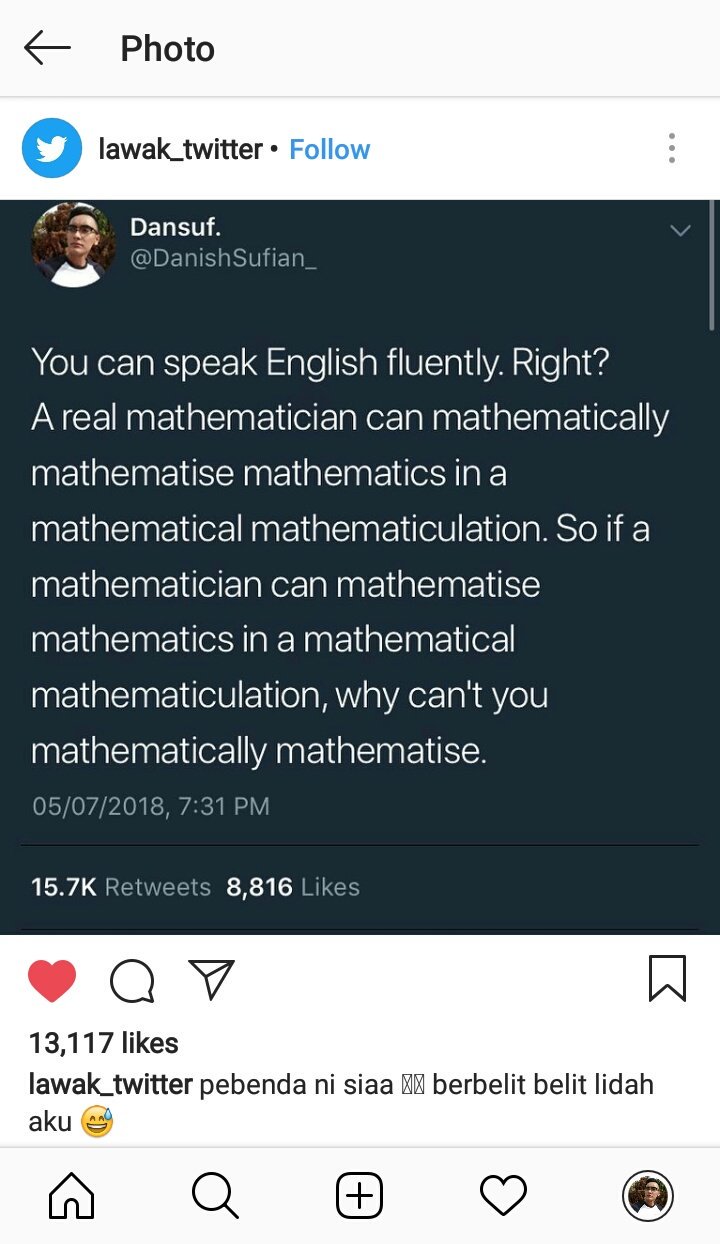 Dansuf You Can Speak English Fluently Right A Real Mathematician Can Mathematically Mathematise Mathematics In A Mathematical Mathematiculation So If A Mathematician Can Mathematise Mathematics In A Mathematical Mathematiculation Why