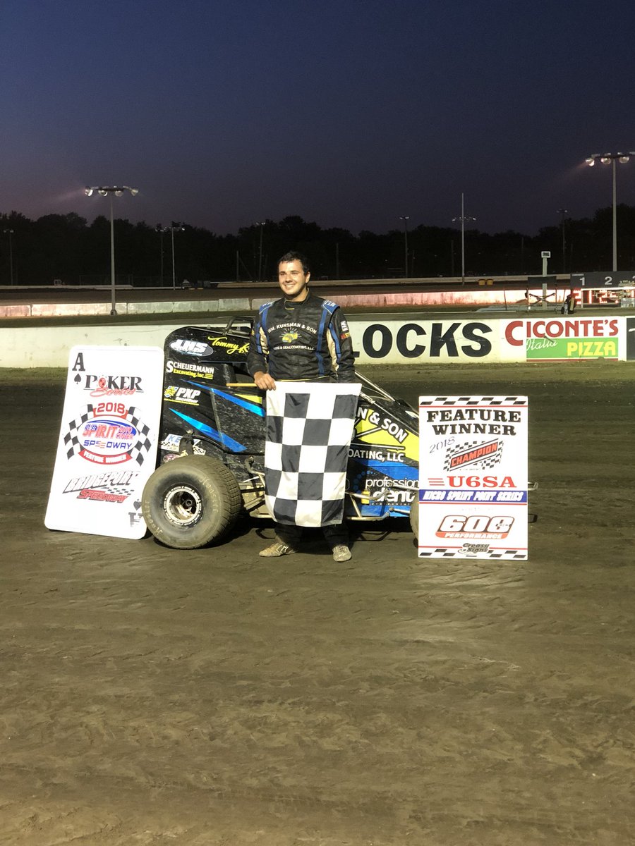 Spirit_Speedway's tweet photo. TOMMY KUNSMAN wins the Ace tonight in the Poker Series 600 Feature! https://t.co/DFhAwpsEDc