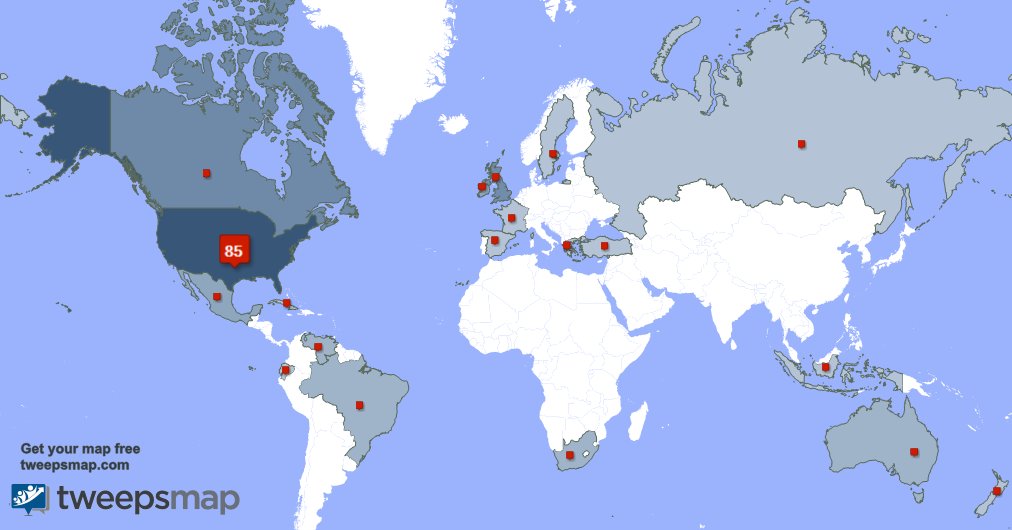 I have 3 new followers from USA 🇺🇸 last week. See tweepsmap.com/!WilliamBartrum