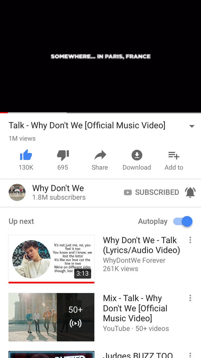 dorbyn_girl's tweet photo. TALK HAS 1 MILLION VIEWS!!!!!! KEEP ON WATCHING IT SO WE CAN GET TO 2 MILLION!!!😆💙 #TalkMusicVideo #WDWTALK https://t.co/ZYDvyT5lkY