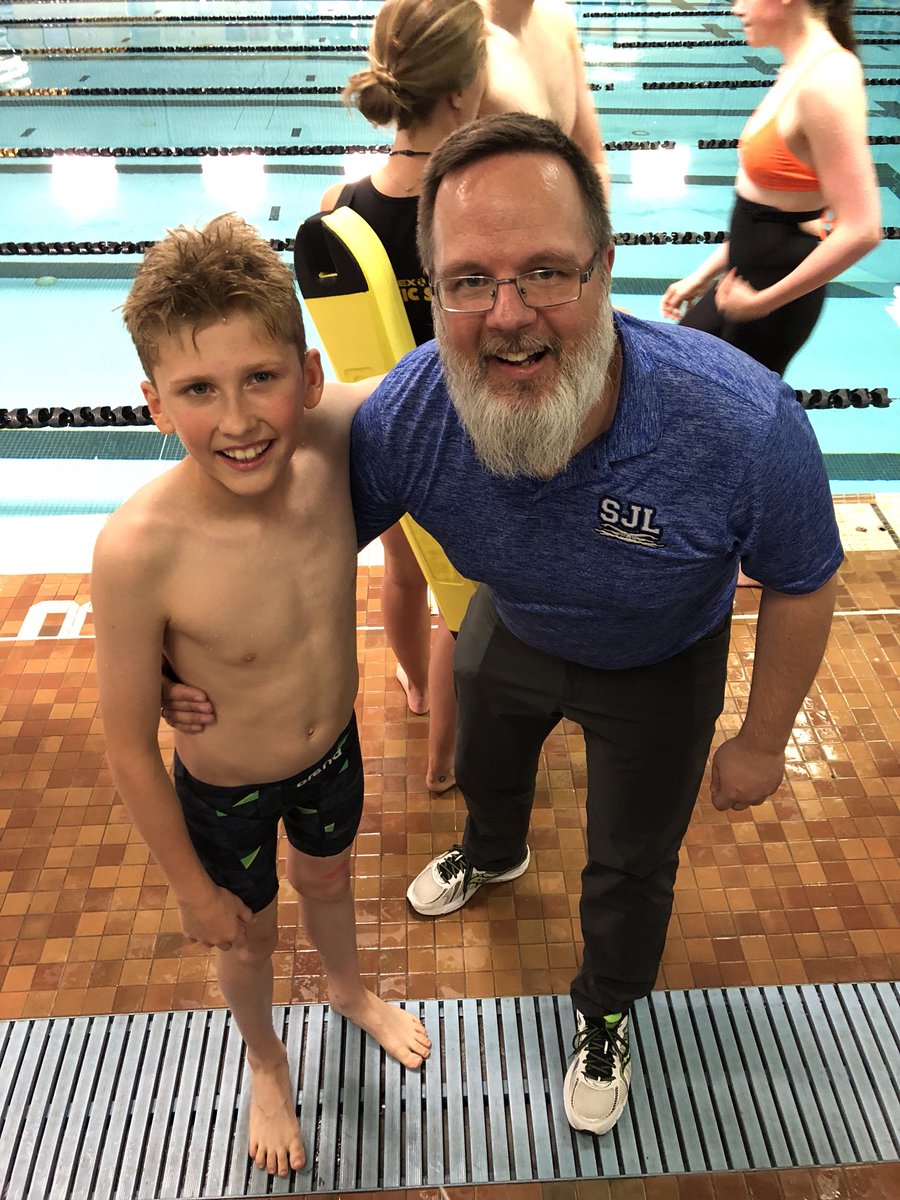 Tarabulgin's tweet image. What a year!  Can’t believe this was @sawyerleblanc last meet as a #SJLsolidBRONZE and a 10 year old.  Thanks @CoachMercerSJL for the past two years!   #LegendsRISING