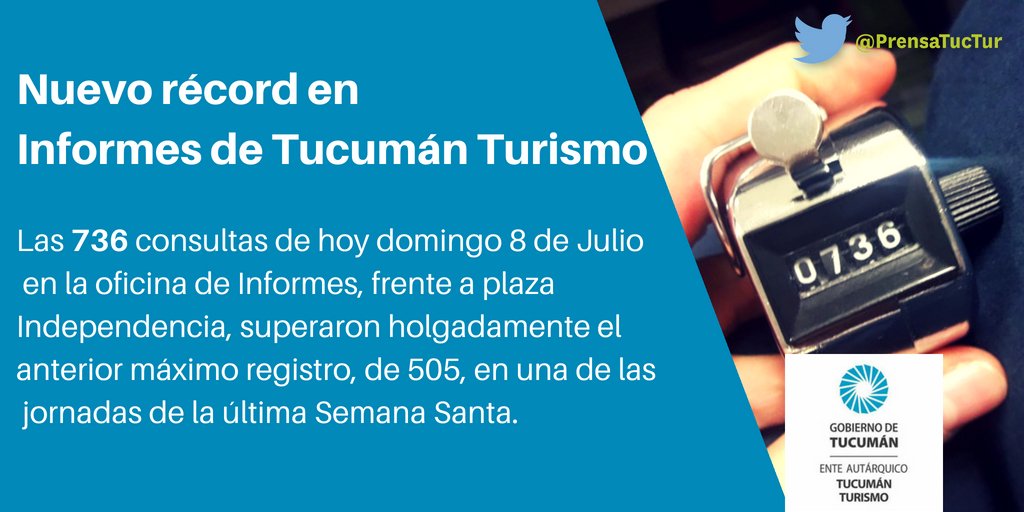 🎉🥇 Nuevo récord en #Tucuman en el inicio de las #vacaciones de Invierno cc .<a href="/JuanManzurOK/">Juan Manzur</a>