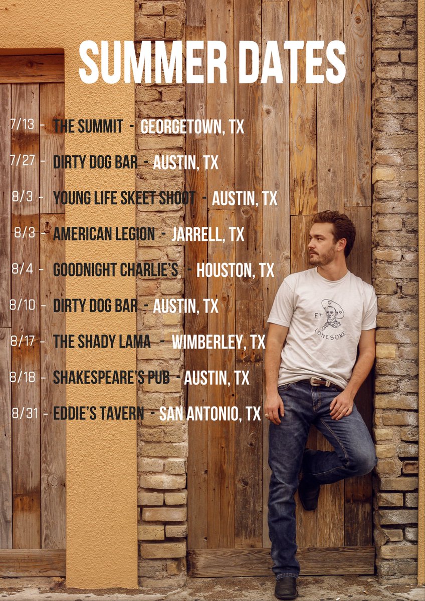 GarrettWFord's tweet photo. More dates added!! Hang in there DFW;) Lots of things coming real soon! 69 Days TIL Album Release!! #WokeUpinWaco https://t.co/sZ2XG7z5OY