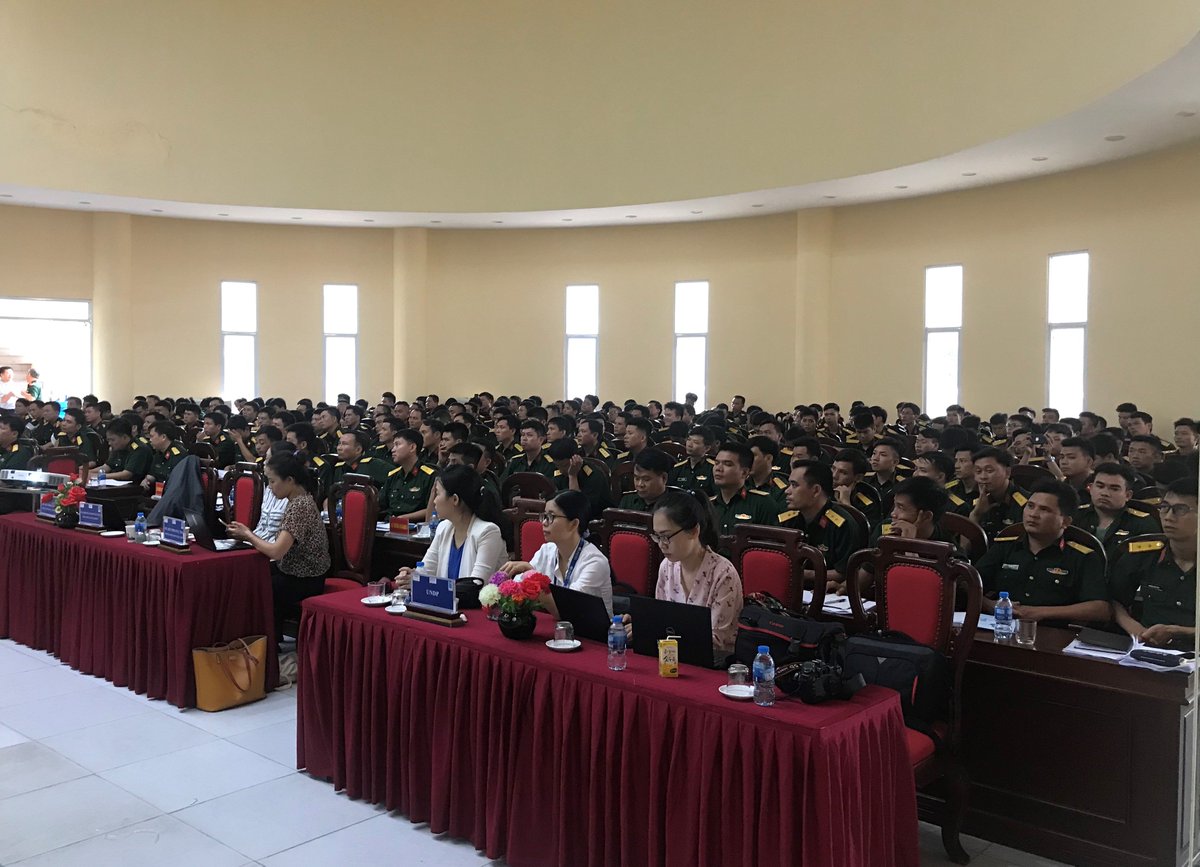 ChristensenNils's tweet photo. Happy 2 open 1st activity in Vietnam Mine Action Centre (VNMAC), @officialKOICA, @UNDPVietNam project 2 survey &amp; clear 20,000 ha in Quang Binh &amp; Binh Dinh. 230 team leaders from military units to be trained on #IMAS, NTS, TS, QM &amp; IM. One (safe) step further for #minefree #Vietn https://t.co/nmrE0PfTHh