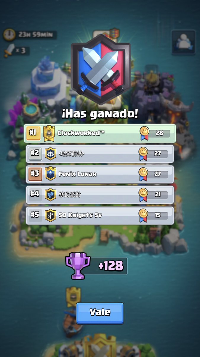 Acá estamos 💪 dando lo mejor en Oro 2. Se agradece RT <a href="/ComunidadCrCh/">Comunidad Chilena de CR</a> <a href="/ClashRoyale_CL/">Chilean Comunity •</a> <a href="/MirmidonesC/">Mirmidones</a> @CRoyaleChile