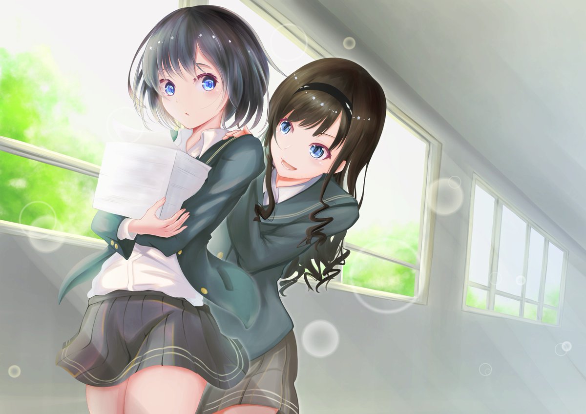 緋月来世 お仕事 Skeb募集中 後輩と先輩 上崎を除けば自分の中で上位2名になる二人でございます アマガミ 七咲逢 森島はるか