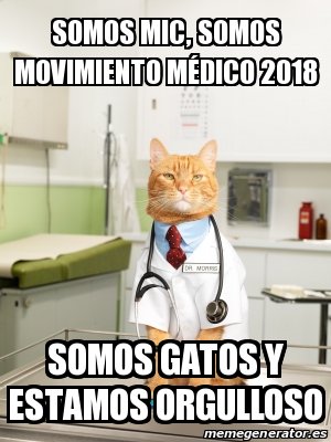 MovimientodeIn1's tweet photo. Esta es la historia de 4 orgullosos gatos, mal pagados, que se quedaron sin herramientas para trabajar y sin sueldo digno que decidieron organizarse y lograron grandes cosas.

Orgulloso de ser MIC
Orgullo de ser uno de esos gatos... 
#MovimientoSalud2018 https://t.co/BA2W4kz1nC