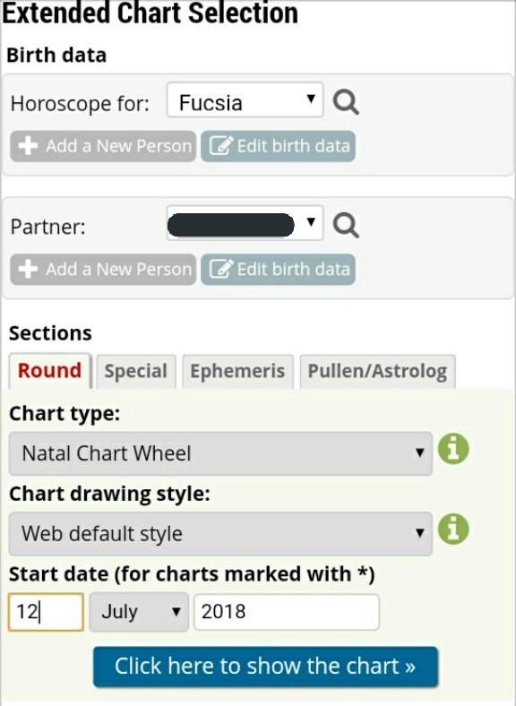 Astrodienst Extended Chart Selection