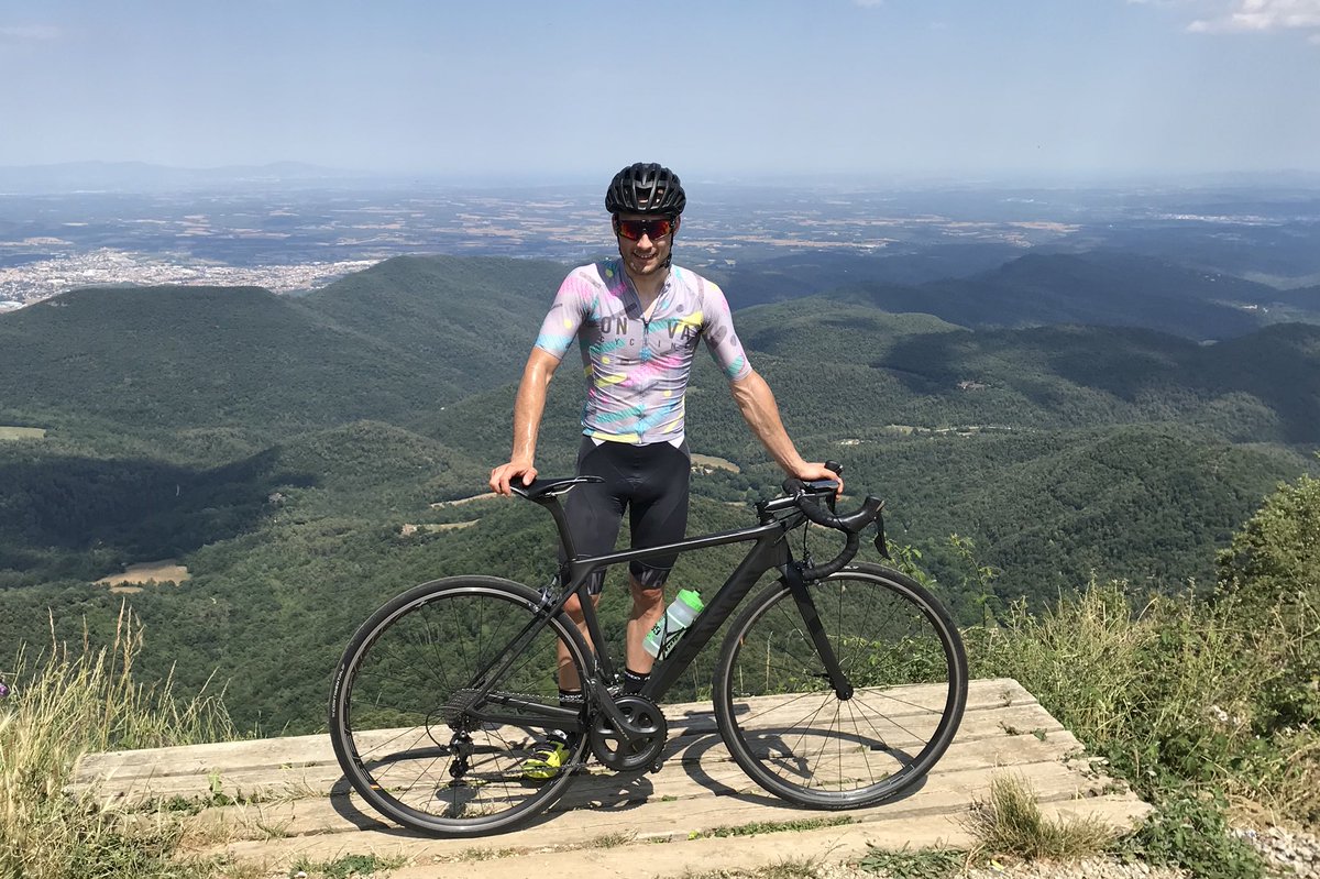 Day in Girona climbing the three peaks. Mare de Déu del Mont-Rocacorba-Els Angels.