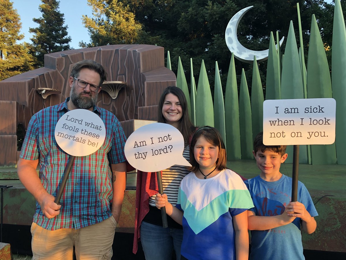 sfshakes's tweet photo. We brought out our #SFShakes selfie signs with quotes from #AMidsummerNightsDream during intermission in #Pleasanton tonight and here are some of the lovely photos our audience made! 

Thanks for being a part of #SFShakesDream! https://t.co/J1pdrsf10X