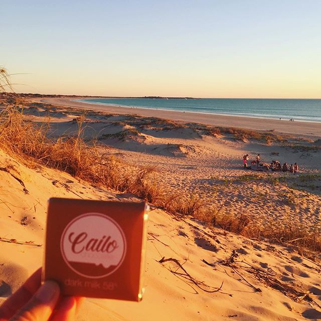 CailoChocolate's tweet photo. Dark Milk is travelling again. Mesmerised by the sunset over Broome’s Cable Beach and it’s stunning colours. #darkmilksadventures #cailochocolate #cailo #beantobar #handcrafted #madeinperth #broome #westernaustralia #cablebeach #cablebeachsunset https://t.co/UxNIO6oJqe https://t.co/0QNUIfIAxc