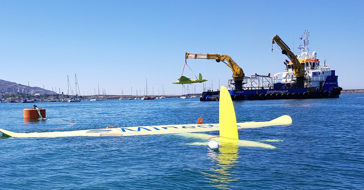Voe Vanguard assisting in trials and installation of <a href="/MinestoAB/">Minesto</a> Deep Green Project offshore Holyhead, Wales. Please see minesto.com/projects/holyh… for further details