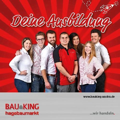 BAUKING startet neue Azubikampagne an 130 Standorten. "Echte" BAUKING Azubis fungieren als Testimonails. bauking-azubis.de 
#BAUKING #Azubikampagne