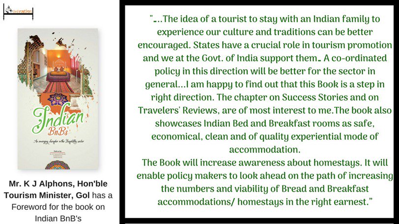 socialbuzz101's tweet image. Here is a book on Indian BnB’s which is holistically researched. 
If you wish to grab a copy of the book send an email to ambuj@bnbnation.com Ambuj Saxena

#BnBNation #BnB #Homestay #Hospitality #IndianBnB #Tourism #Travel #Accomodation #Book #awarenes #India